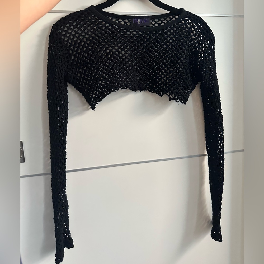vintage fishnet bolero top